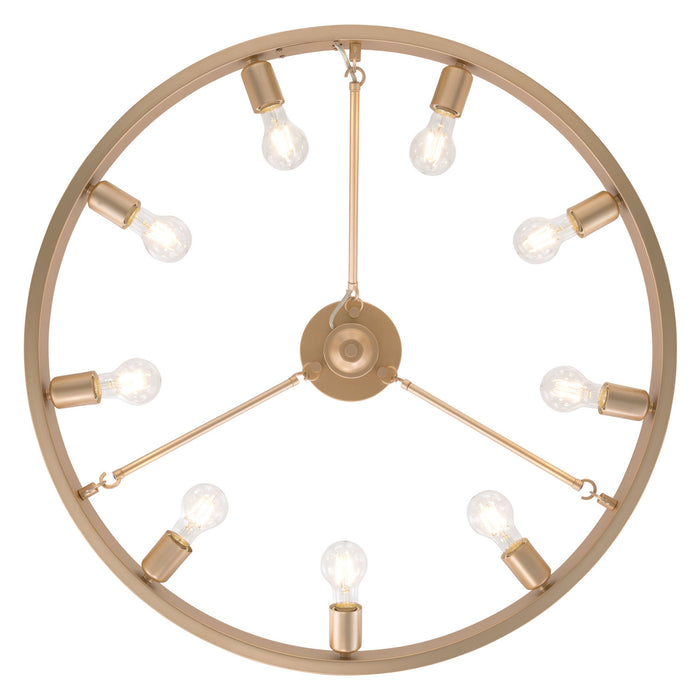 Golden - 1019-9SF FRG - Nine Light Semi-Flush Mount - Castile - French Gold