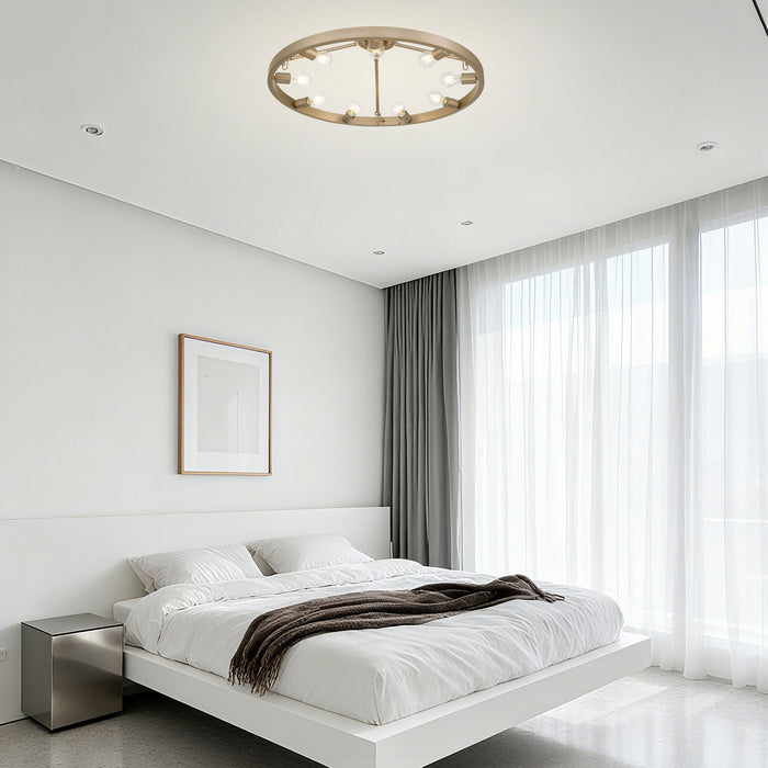 Golden - 1019-9SF FRG - Nine Light Semi-Flush Mount - Castile - French Gold