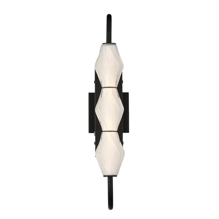 Golden - 1517-OWL3 BLK-FST - LED Outdoor Wall Mount - Geode - Matte Black