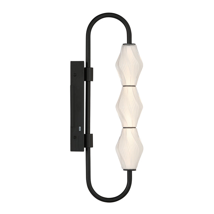 Golden - 1517-OWL3 BLK-FST - LED Outdoor Wall Mount - Geode - Matte Black