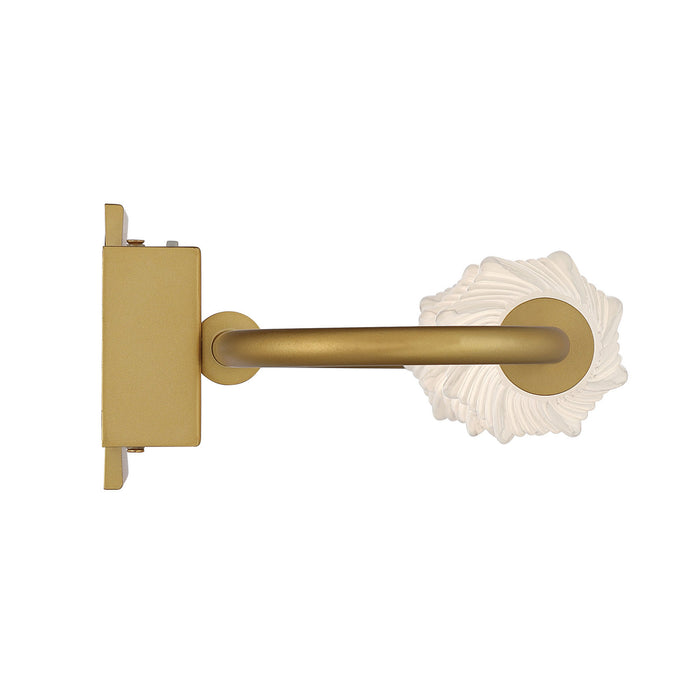 Golden - 1517-OWL3 SBG-FST - LED Outdoor Wall Mount - Geode - Satin Brushed Gold