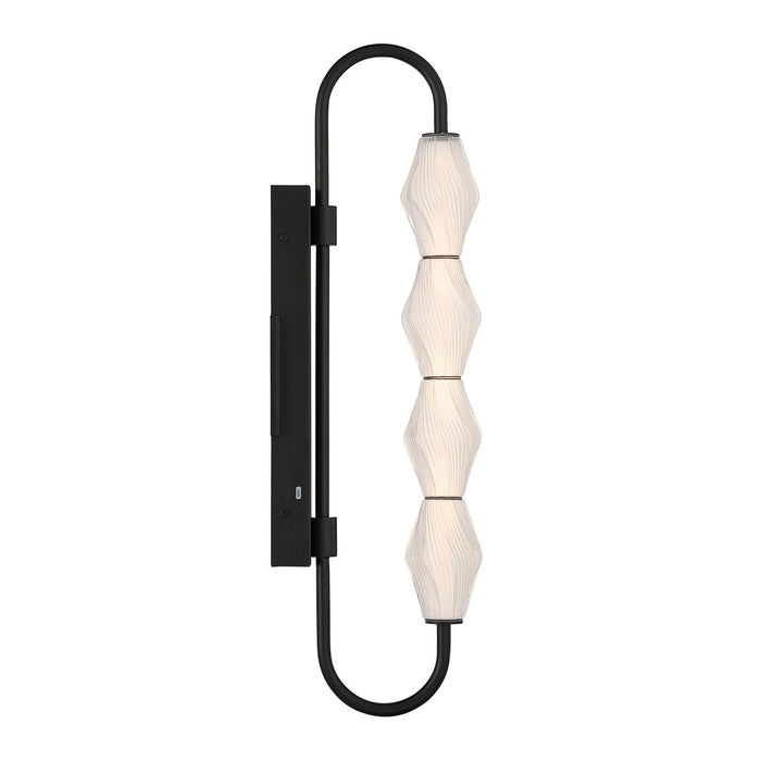 Golden - 1517-OWL4 BLK-FST - LED Outdoor Wall Mount - Geode - Matte Black