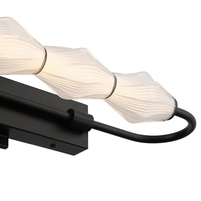 Golden - 1517-OWL4 BLK-FST - LED Outdoor Wall Mount - Geode - Matte Black