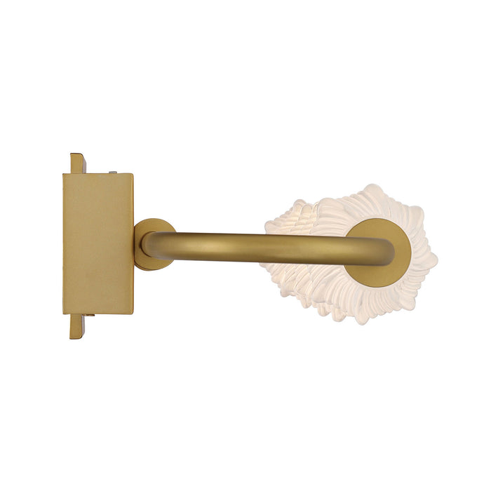 Golden - 1517-OWL4 SBG-FST - LED Outdoor Wall Mount - Geode - Satin Brushed Gold