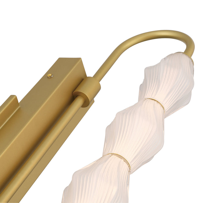 Golden - 1517-OWL4 SBG-FST - LED Outdoor Wall Mount - Geode - Satin Brushed Gold