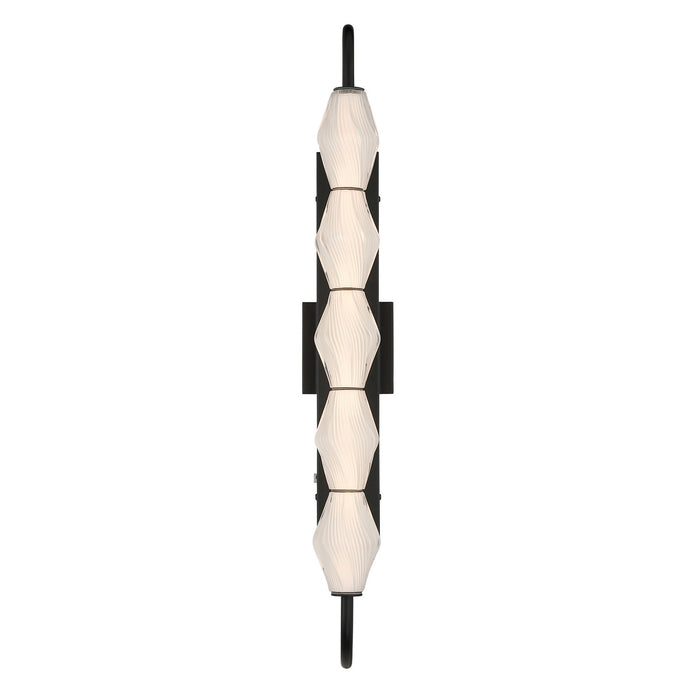 Golden - 1517-OWL5 BLK-FST - LED Outdoor Wall Mount - Geode - Matte Black