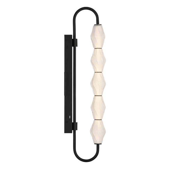 Golden - 1517-OWL5 BLK-FST - LED Outdoor Wall Mount - Geode - Matte Black