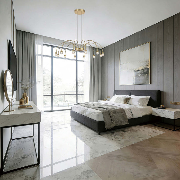 Golden - 1573-12 TG-A - LED Chandelier - Vario - Titanium Gold