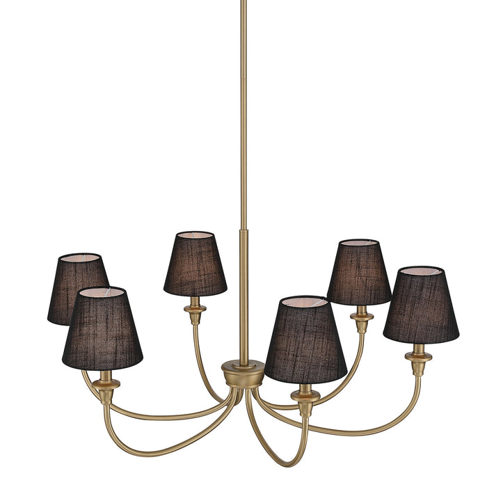 Golden - 1622-6 BCB-EHB - Six Light Chandelier - Brushed Champagne Brass