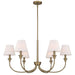 Golden - 1622-6 BCB-EHW - Six Light Chandelier - Brushed Champagne Brass