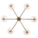 Golden - 1622-6 BCB-EHW - Six Light Chandelier - Brushed Champagne Brass