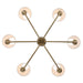 Golden - 1622-6 BCB-EPW - Six Light Chandelier - Brushed Champagne Brass