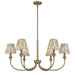 Golden - 1622-6 BCB-HGA - Six Light Chandelier - Brushed Champagne Brass