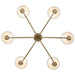 Golden - 1622-6 BCB-HGA - Six Light Chandelier - Brushed Champagne Brass