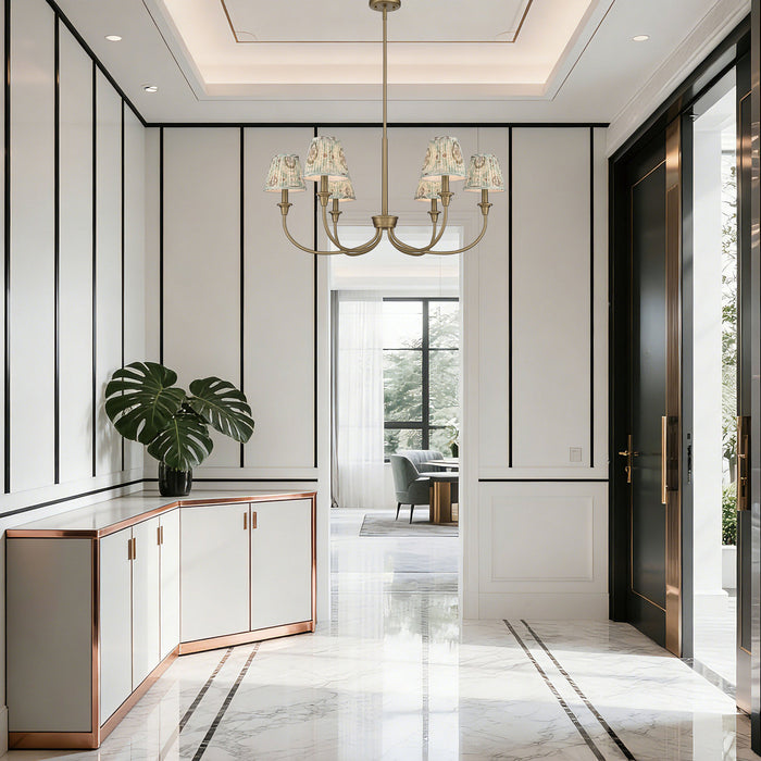 Golden - 1622-6 BCB-HGA - Six Light Chandelier - Brushed Champagne Brass