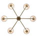 Golden - 1622-6 BCB-HGB - Six Light Chandelier - Brushed Champagne Brass