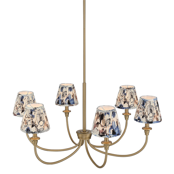 Golden - 1622-6 BCB-HGB - Six Light Chandelier - Brushed Champagne Brass