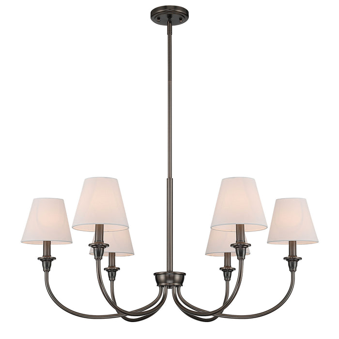 Golden - 1622-6 ORB-EHW - Six Light Chandelier - Oil Rubbed Bronze