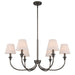 Golden - 1622-6 ORB-EHW - Six Light Chandelier - Oil Rubbed Bronze