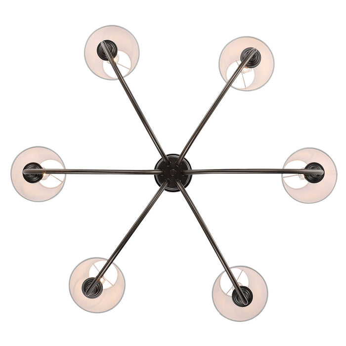 Golden - 1622-6 ORB-EHW - Six Light Chandelier - Oil Rubbed Bronze