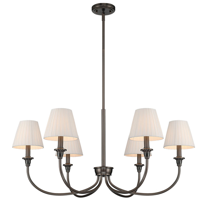 Golden - 1622-6 ORB-EPW - Six Light Chandelier - Oil Rubbed Bronze
