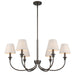 Golden - 1622-6 ORB-EPW - Six Light Chandelier - Oil Rubbed Bronze