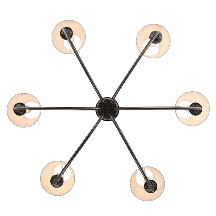 Golden - 1622-6 ORB-EPW - Six Light Chandelier - Oil Rubbed Bronze