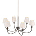 Golden - 1622-6 ORB-EPW - Six Light Chandelier - Oil Rubbed Bronze
