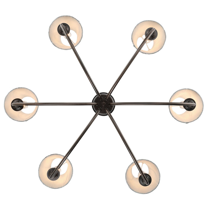 Golden - 1622-6 ORB-HGA - Six Light Chandelier - Oil Rubbed Bronze