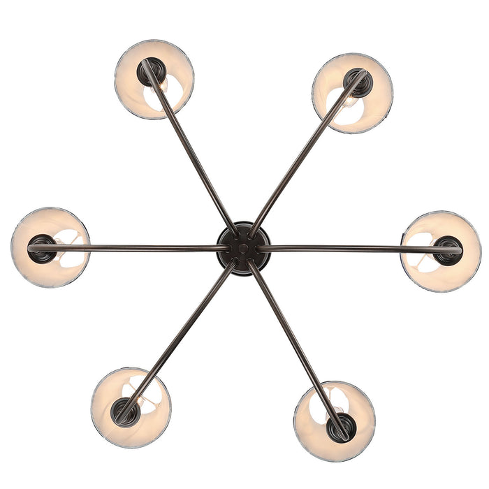 Golden - 1622-6 ORB-HGB - Six Light Chandelier - Oil Rubbed Bronze