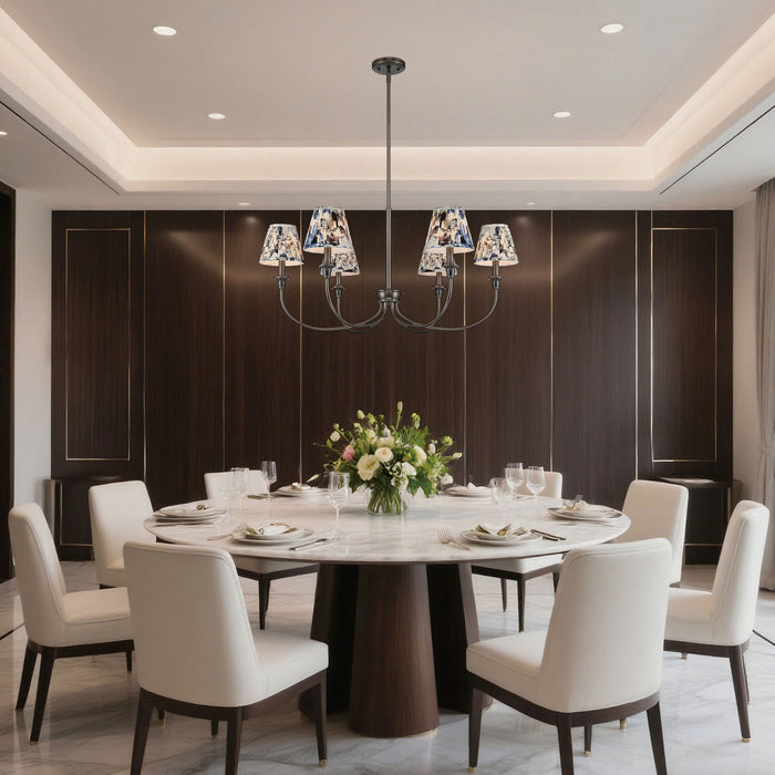 Golden - 1622-6 ORB-HGB - Six Light Chandelier - Oil Rubbed Bronze