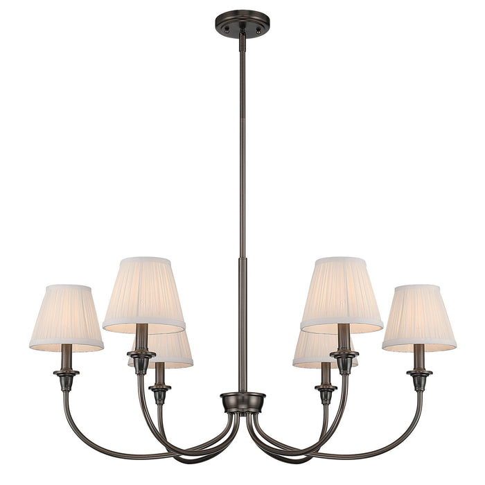 Golden - 1622-6 ORB-HGW - Six Light Chandelier - Oil Rubbed Bronze