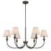 Golden - 1622-6 ORB-HGW - Six Light Chandelier - Oil Rubbed Bronze