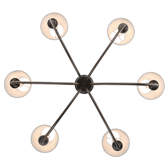 Golden - 1622-6 ORB-HGW - Six Light Chandelier - Oil Rubbed Bronze
