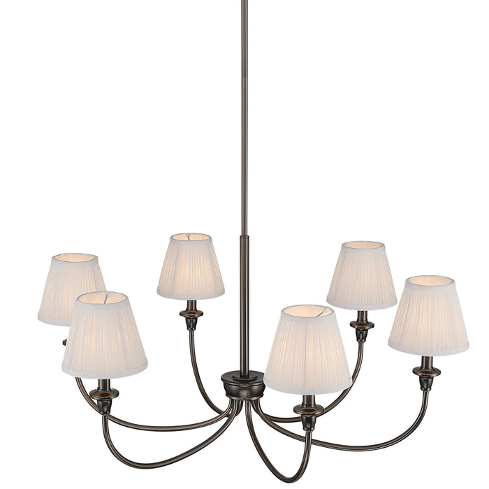 Golden - 1622-6 ORB-HGW - Six Light Chandelier - Oil Rubbed Bronze