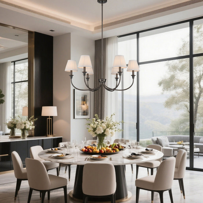 Golden - 1622-6 ORB-HGW - Six Light Chandelier - Oil Rubbed Bronze