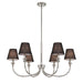 Golden - 1622-6 PN-EHB - Six Light Chandelier - Polished Nickel