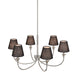 Golden - 1622-6 PN-EHB - Six Light Chandelier - Polished Nickel