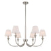 Golden - 1622-6 PN-EHW - Six Light Chandelier - Polished Nickel