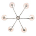 Golden - 1622-6 PN-EHW - Six Light Chandelier - Polished Nickel