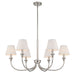 Golden - 1622-6 PN-EPW - Six Light Chandelier - Polished Nickel