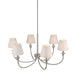 Golden - 1622-6 PN-EPW - Six Light Chandelier - Polished Nickel
