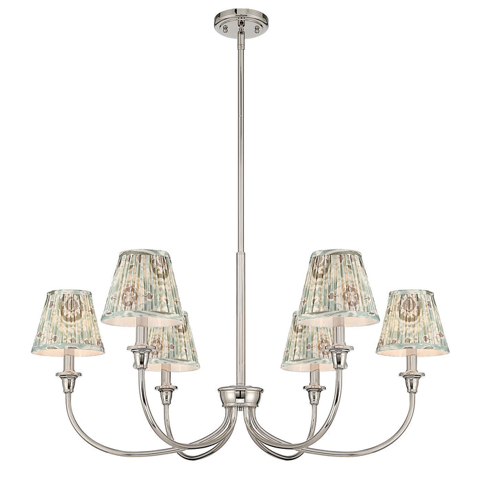 Golden - 1622-6 PN-HGA - Six Light Chandelier - Polished Nickel
