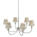 Golden - 1622-6 PN-HGA - Six Light Chandelier - Polished Nickel