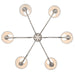 Golden - 1622-6 PN-HGB - Six Light Chandelier - Polished Nickel