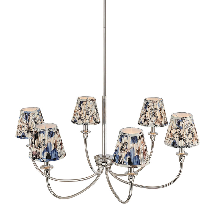 Golden - 1622-6 PN-HGB - Six Light Chandelier - Polished Nickel
