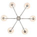 Golden - 1622-6 PN-HGW - Six Light Chandelier - Polished Nickel