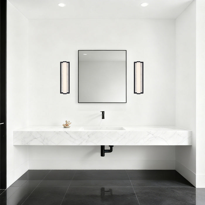 Golden - 1672-BA18 BLK-JW - LED Vanity - Stratum - Matte Black