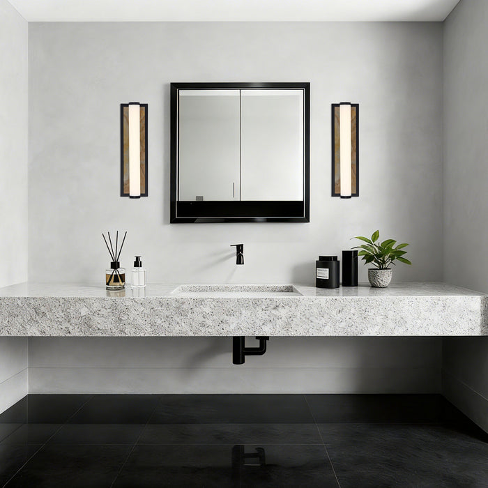 Golden - 1672-BA18 BLK-MR - LED Vanity - Stratum - Matte Black