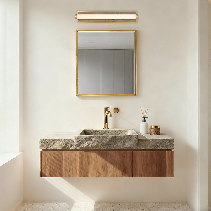 Golden - 1672-BA24 BCB-MR - LED Vanity - Stratum - Brushed Champagne Brass